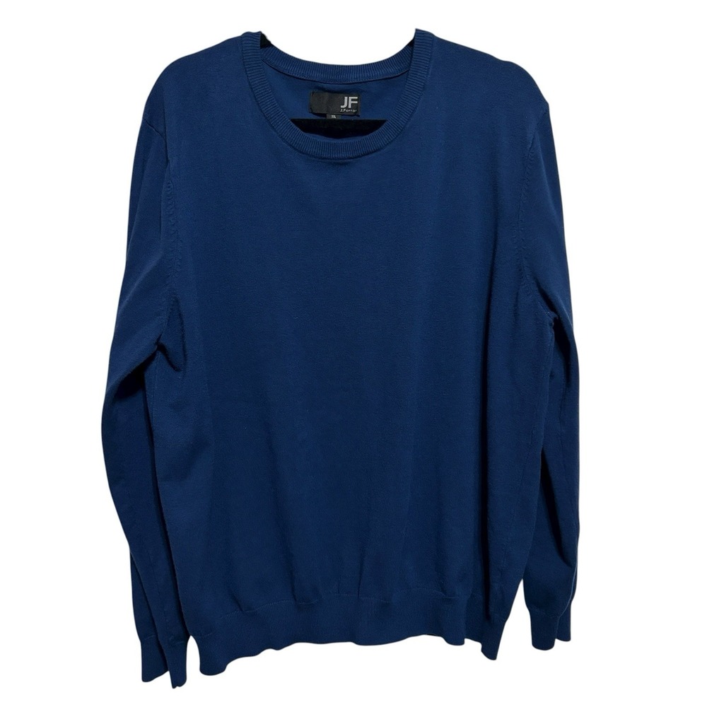 J. Ferrar Lightweight Crewneck Sweater Blue Sz XXL - Picture 2 of 6